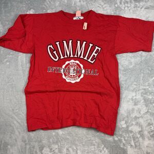Vintage 90s Gimmie International USA Made T Shirt Deadstock JCPenney Collegiate